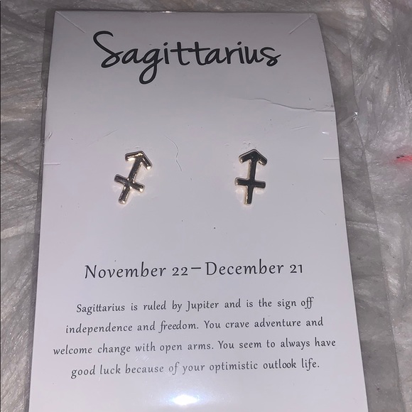 Sagittarius stud earrings - Picture 1 of 2